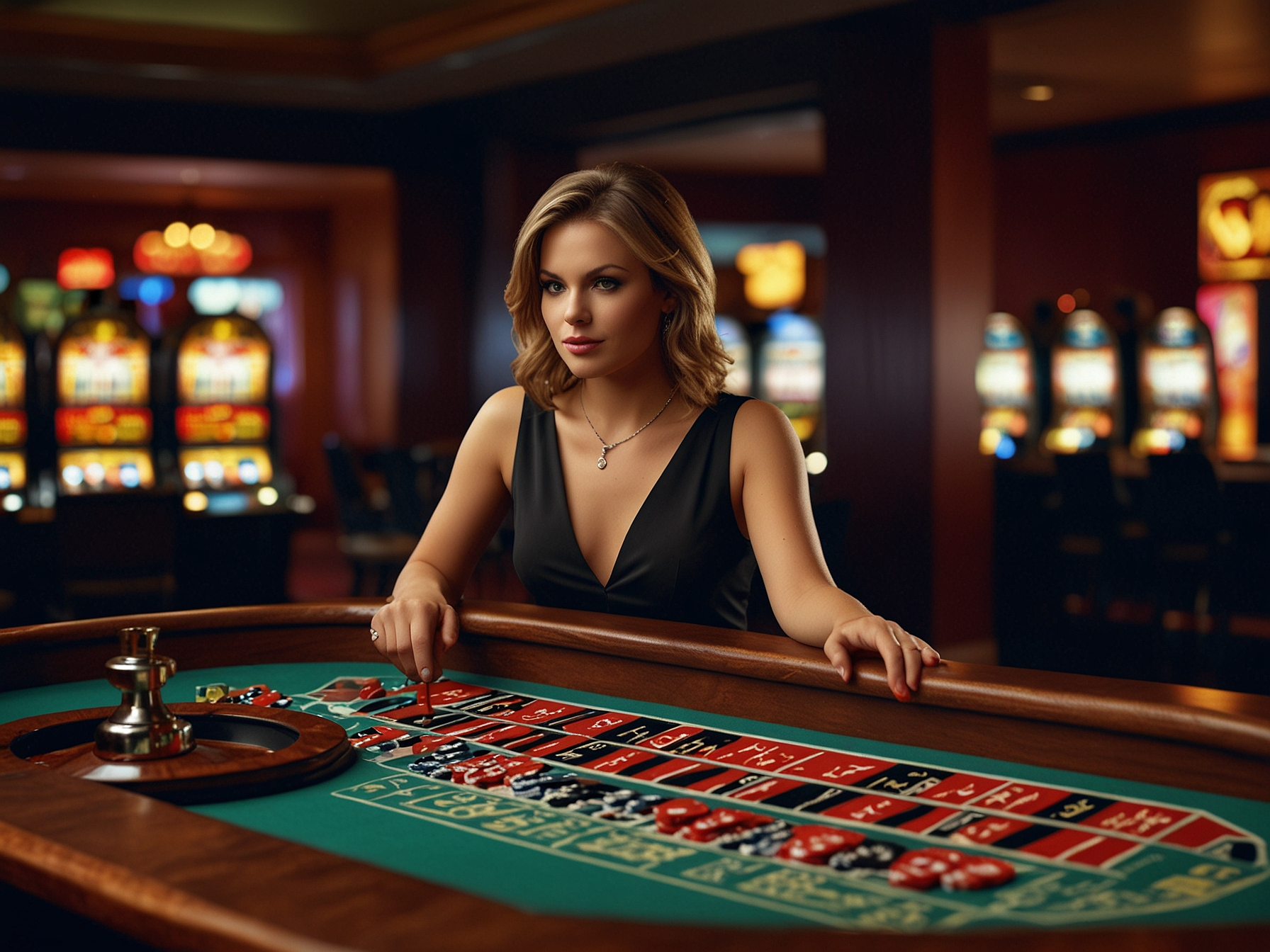 Collage of slot and live casino scenes